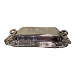 Plat de service compact en métal avec forme légère adapté aux employés de bureau étudiants voyageurs et repas portables - Product Image 1