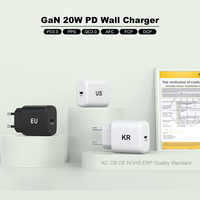 Cargador Rápido de 20W Directo de Fábrica, Adaptador Portátil USB C para Teléfono Móvil, Cargador de Pared PD para iPhone y Samsung, Cargador PPS Gan