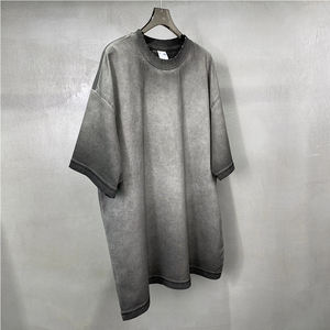 Logotipo personalizado diseñador liso de alta calidad 100% algodón lavado ácido camisetas al por mayor en blanco desgastado Vintage ecológico - Product Image 3