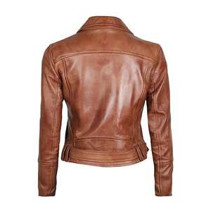 Chaqueta de moto Vintage para mujer de último diseño, cortavientos de trabajo resistente en cuero PU de talla grande, impermeable para mujer - Product Image 5