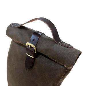 Sac à déjeuner isotherme en toile et cuir, écologique, portable, réutilisable, pour le bureau et les pique-niques, sac de rangement pour aliments, LCLB-0037 - Product Image 3