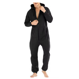 Pijama de Seda de Lujo para Hombre, Mono de una Pieza, 100% Seda, Manga Larga, Ropa de Dormir Sexy, Ropa de Casa Transpirable para Invierno - Product Image 2