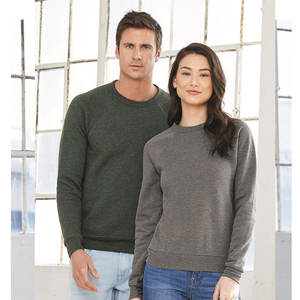 Bella + Canvas 3901 Unisex sudadera de lana de esponja de alta calidad diseño de cuello redondo de invierno técnicas de cuentas digitales bordadas - Product Image 4