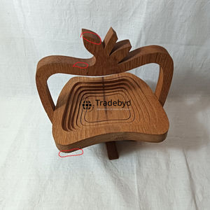 Panier à fruits secs multifonctionnel moderne de qualité supérieure en bois naturel, écologique, fait à la main, Tradebyd - Product Image 2