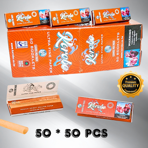 Papiers à rouler King-Size Slim marron naturel non blanchis, écologiques et sans produits chimiques, pour cigarettes en boîte - Product Image 3