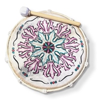 Tambour à main chamanique en bois d'érable naturel, fabriqué à la main, pour les rituels de guérison, la méditation, le yoga et l'équilibrage énergétique