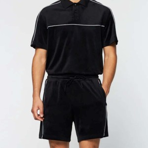 "Pantalones cortos de terciopelo Premium para hombre: a la moda, suaves y perfectos para atuendos casuales y comodidad diaria" - Product Image 6