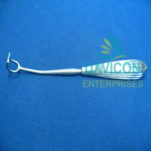 Cureta Adenoidal Manual de Curva Inversa # Instrumentos Quirúrgicos DAVICON de Acero Inoxidable, 4 Piezas, 19 mm de Longitud Total, 21.6 cm - Product Image 1