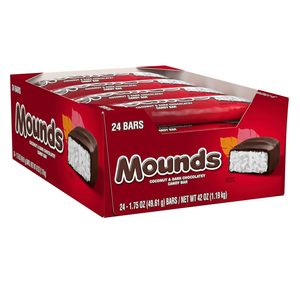 MOUNDS Coconut and Dark Chocolate'y Candy <b>Bars</b>, 1.75 oz (24 Count) - Product Image 2