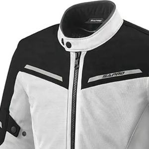 Veste de moto d'été pour hommes homologuée CE Tissu de haute qualité Doublure imperméable détachable Panneaux en maille respirante Col montant - Product Image 6