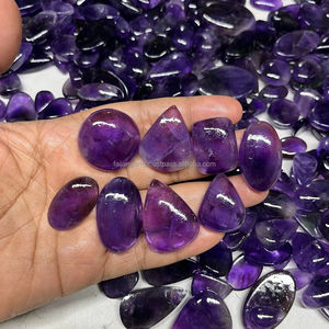 Pierre africaine naturelle d'améthyste violette Mix Size Pear Cabochon Loose Gemstone for Jewelry Making - Product Image 3
