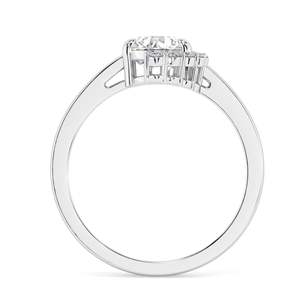 Anillo de Compromiso con Media Halo de Diamantes Cultivados en Laboratorio de Corte Redondo de 2.00CT en Oro Rosa de 14K, Estilo Elegante para Mujer - Product Image 3