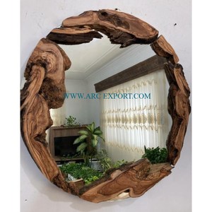กระจกติดผนังดีไซน์เนอร์ไม้คลาสสิกกระจกติดผนังแฟนซีรุ่นใหม่ล่าสุด - Product Image 1