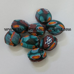 Multi Color Millefiori African Trade <b>Glass</b> Beads Chevron Beads Loose <b>Crystal</b> Material Traditional African Jewelry Designers - Product Image 5