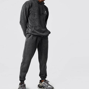 Survêtement Homme Grande Taille en Polaire Délavé Coupe Droite Qualité Supérieure Style Streetwear Conception OEM Personnalisée Meilleur Prix de Gros - Product Image 5