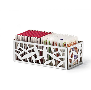 Hammered stainless steel sugar caddy, sleek durable sugar packet holder for home, & restaurants available at wholesale prices - Product Image 4