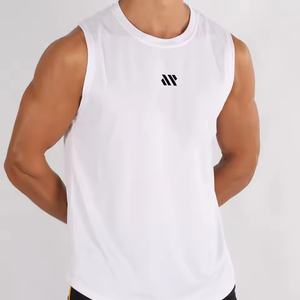 Camiseta sin mangas de secado rápido para hombre para entrenamientos de gimnasio de verano, camisetas de entrenamiento de culturismo, camiseta sin mangas estampada ajustada - Product Image 2