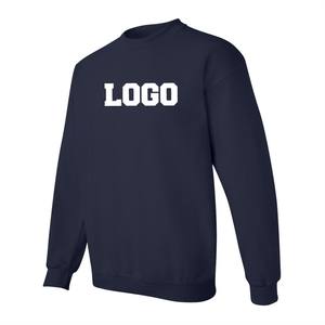 Sweat-shirt à col rond tissé sur mesure, coupe régulière, toucher doux, pull avec poignets et ourlet côtelés, logo frontal propre, design d'hiver unisexe - Product Image 5