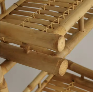 HOT SALE 2025-Natural <b>Bamboo</b> Folding Shelf-3-Tier Handcrafted Design for Stylish Home Decor - Product Image 6