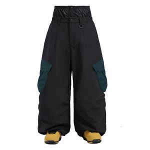 Pantalon de neige fabriqué en usine de haute qualité Baggy Ski/Snowboard imperméable avec coupe-vent caractéristique jambe large Style cargo ample - Product Image 5