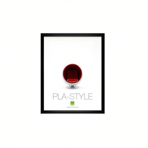 Cadre en plastique noir brillant de style PLA BASIC 24x30cm pour les modèles Bubola & Naibo PLA01 NE 09 - Product Image 2