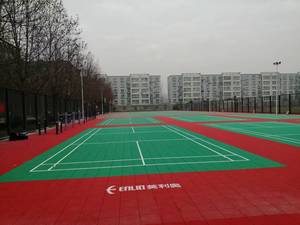Enlio Unique SES FIBA <strong>3x3</strong> Certified Interlocking Sports <strong>Tiles</strong> - Professional Outdoor Basketball Court Flooring Shock-Absorbing - Product Image 2