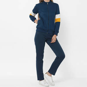 Conjunto de dos piezas grueso de ropa de mujer de otoño personalizado OEM, chándal, chándal, conjunto de Jogger, conjunto de pantalones de chándal y Sudadera con capucha - Product Image 1