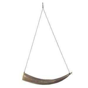 Belleza de lujo en nórdico Tallado a mano Pulido Limpiado y sellado Cuerno que sopla de buey con correa de cuero Cuerno que sopla de búfalo real - Product Image 2