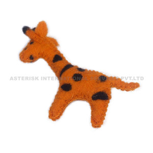 Petit feutre de laine noir orange girafe pingouin père noël et plus blanc gris rouge marron feutre jouets cadeau pour bébés enfants et tout-petits - Product Image 1