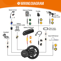 Moteur de vélo électrique à entraînement central BAFANG BBS01 BBS02 36V 48V BBSHD 52V 250W 350W 500W 750W 1000W, kit moteur BLDC central