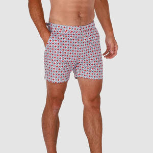 Shorts de bain décontractés en toile unie pour hommes, avec cordon de serrage, séchage rapide, poches zippées - Product Image 6