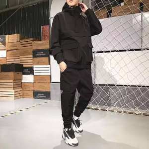 ชุดลำลองผู้ชายคุณภาพสูงสำหรับฤดูใบไม้ร่วงและฤดูหนาว  รับทำโลโก้  สีพื้น  ผ้าฝ้าย 100%  ชุดวอร์ม  ดีไซน์ใหม่  ขายส่ง  รับผลิตแบบ OEM - Product Image 5