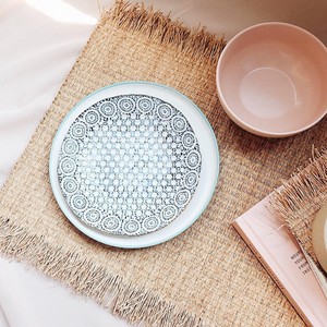 Tienphong 2024 Mantel Individual de algas marinas tejido rectangular de onagra hecho a mano, manteles individuales Vintage neutros para Decoración de mesa - Product Image 4