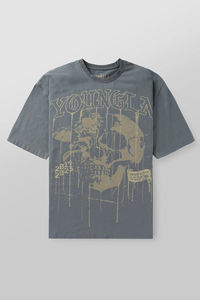 YA Hombres Deportes de verano Fitness Camiseta de algodón de manga corta de gran tamaño Gimnasio Correr Entrenamiento Joggers Impresión en barbecho - Product Image 3