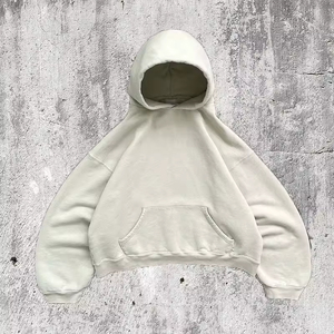 Sweat à capuche surdimensionné pour homme avec logo personnalisé 2026, 100% coton avec polaire en polyester doux, épaules tombantes, style ample pour l'hiver - Product Image 6