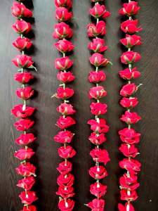 3A Featuretail 5ft Artificial <b>Red</b> Roses Garland <b>String</b> Ladi Chain Garland for Decoration Festival Navratri Pongal Diwali - Product Image 3