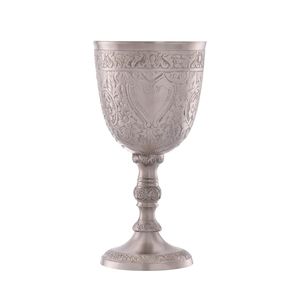 Premium Silver Plated Brass <b>Goblet</b> Cup Vintage Engraved Chalice | Party Wedding Tableware Decorative Drinkware Elegant Durable - Product Image 4