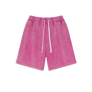 Nuevos Shorts de Algodón Lavado para Hombre, Unisex, 320g, Estilo Deportivo Desgastado, Ropa de Marca, Verano 2026 - Product Image 1