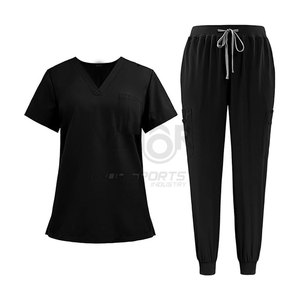 Uniformes médicos de verano personalizados de alta calidad, uniformes médicos de hospital con lona de LICRA tejida para médicos y enfermeras, uso Unisex - Product Image 1