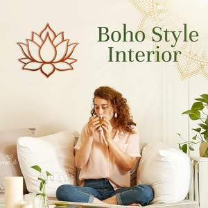 Décoration murale en bois Fleur de lotus 10.6X10.6 pouces Mandala-Art mural en bois suspendu avec motif gravé Fleur de vie en bois - Product Image 2