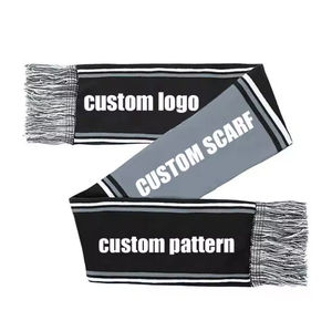 Windproof Acrylic <b>Knitted</b> Sports <b>Scarf</b> Soccer Muffler Custom Knit Club Logo Name Design Warm Outdoor Football Supporter <b>Scarf</b> - Product Image 6