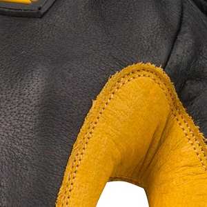 Gants de soudage industriels résistants à la chaleur et aux flammes, ajustement flexible, multifonctionnels pour une utilisation quotidienne en extérieur, en cuir de vachette fendu - Product Image 5