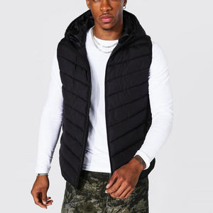 OEM calidad superior personalizada de los hombres sin mangas de invierno desgaste al aire libre chaleco último V forma forro Gilet Puffer chaquetas para hombres - Product Image 1