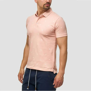 Polo informal de alta calidad con cuello redondo para hombre, fábrica de secado rápido, venta al por mayor, diseño personalizado, estampado de moda, talla grande, nueva colección - Product Image 1