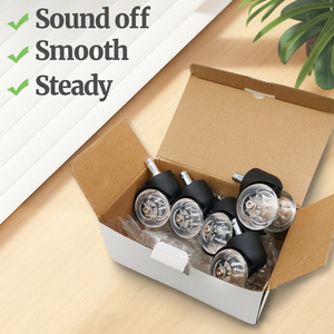 Ma sát thấp 2 inch đồ nội thất bánh trong suốt 1 inch STEM Caster Bánh xe PU ghế bánh - Product Image 3