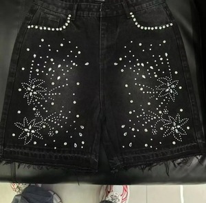 กางเกงขาสั้นผ้ายีนส์สำหรับผู้ชายกางเกง3D ระบายอากาศได้ดีพิมพ์ลายหินพรีเมี่ยมผ้าฝ้าย100% ดีไซน์ทันสมัย - Product Image 3