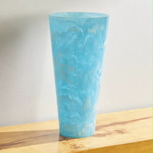 แจกันเรซิ่นแบบหมุนทำด้วยมือสุดหรูกระถางดอกไม้ดีไซน์เนอร์ลายหินอ่อนอาร์ตเดคโคสำหรับตกแต่งโต๊ะในบ้านที่หรูหรา - Product Image 5