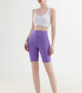 Shorts de Sport en coton taille haute pour femmes Sexy Offre Spéciale entraînement course à pied entraînement Fitness Gym porter pas de lignes maladroites Shorts de Yoga - Product Image 6