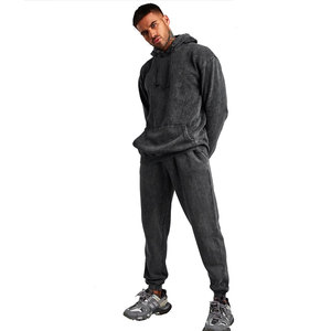 Otoño Invierno desgaste personalizado nuevo diseño hombres ácido lavado chándal Casual hombres ácido lavado chándal - Product Image 4