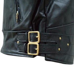 Veste en cuir pour hommes de motards 100% en cuir de vachette de qualité supérieure tenue décontractée d'hiver à manches longues avec logo personnalisé vente en gros - Product Image 4